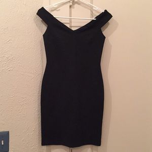 Top shop off the shoulder black dress
